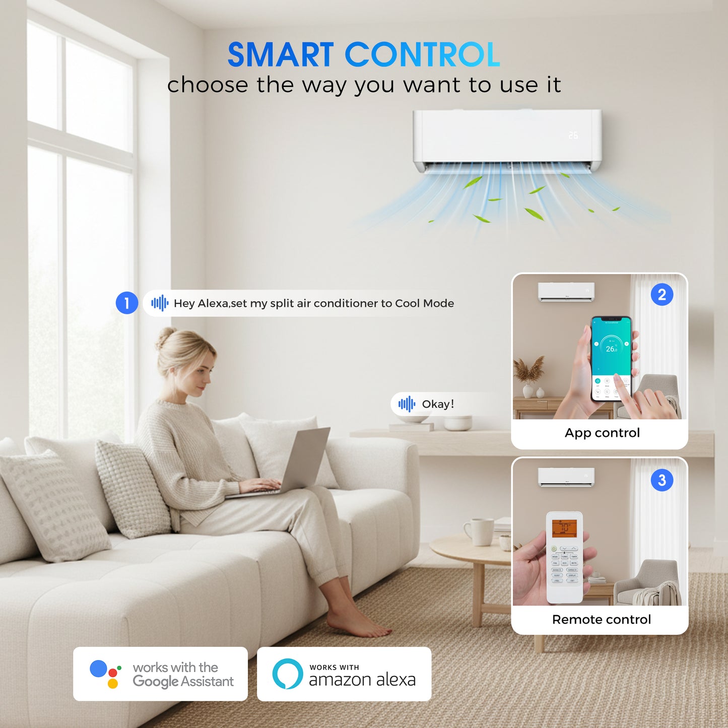 Advwin 9000BTU Smart Inverter Split Air Conditioner