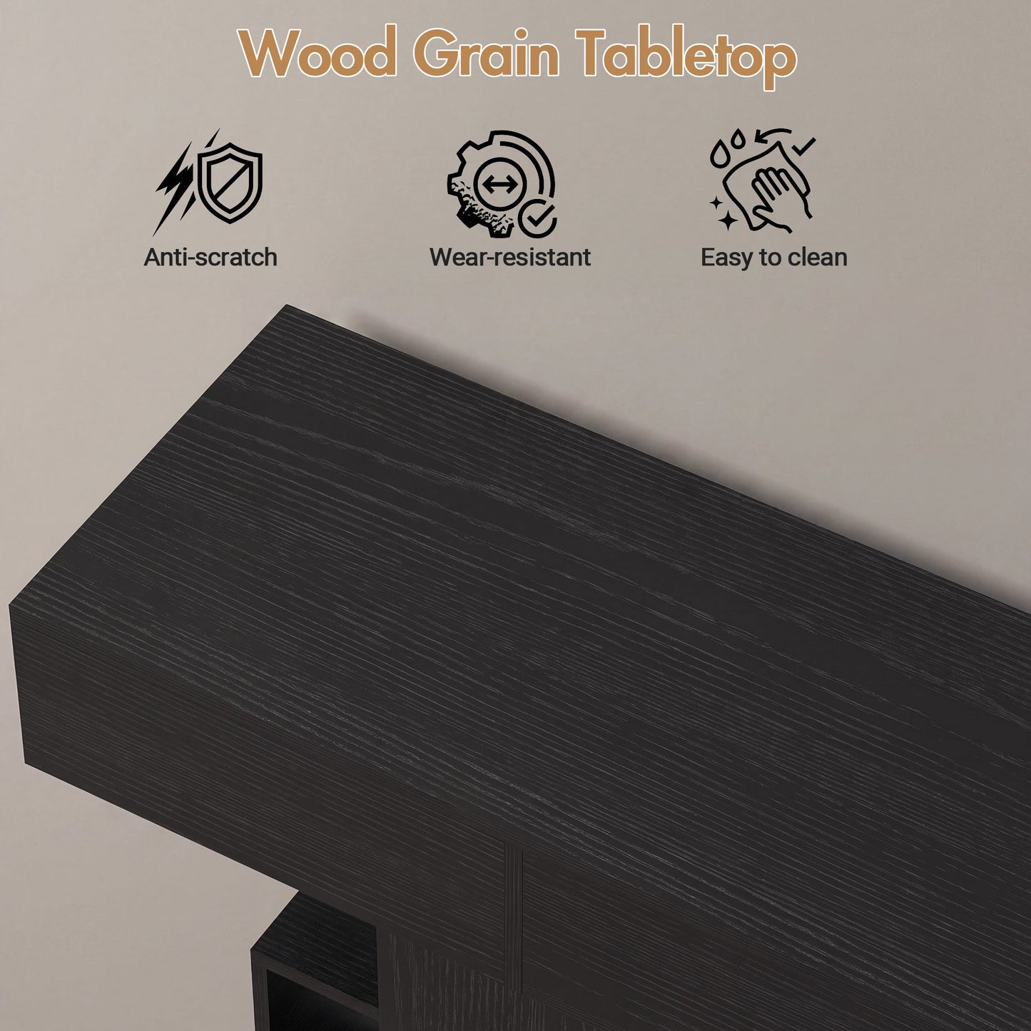 Advwin 140cm Entryway Console Table with 2 Drawers