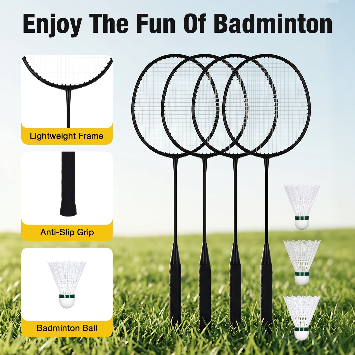Advwin Badminton Net Set for Adults & Kids