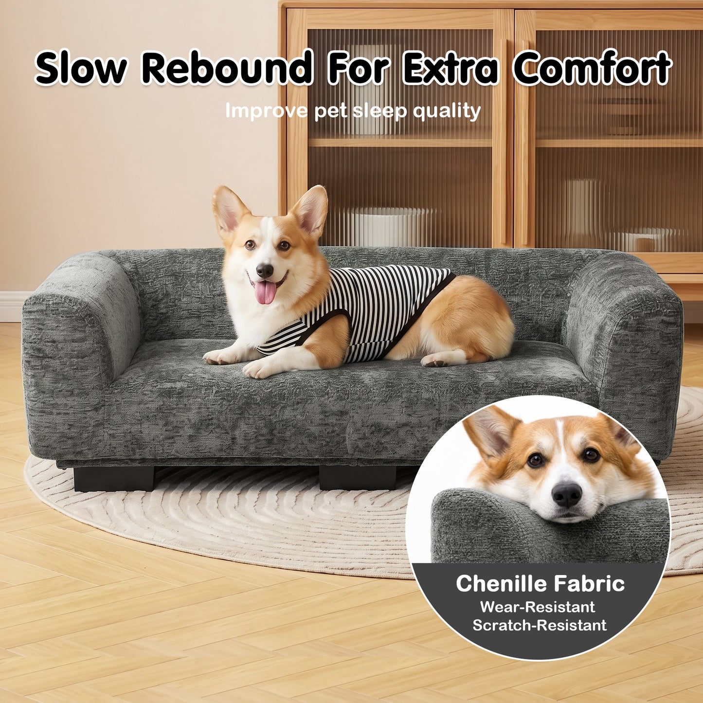 Advwin 120cm Dog Sofa Bed for Medium Large Dogs
