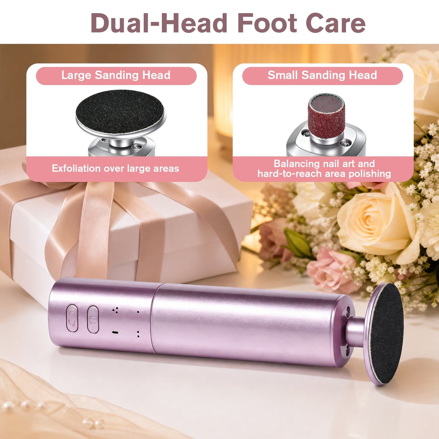 Advwin 2-IN-1 Foot Callus Remover 6-Speed Control