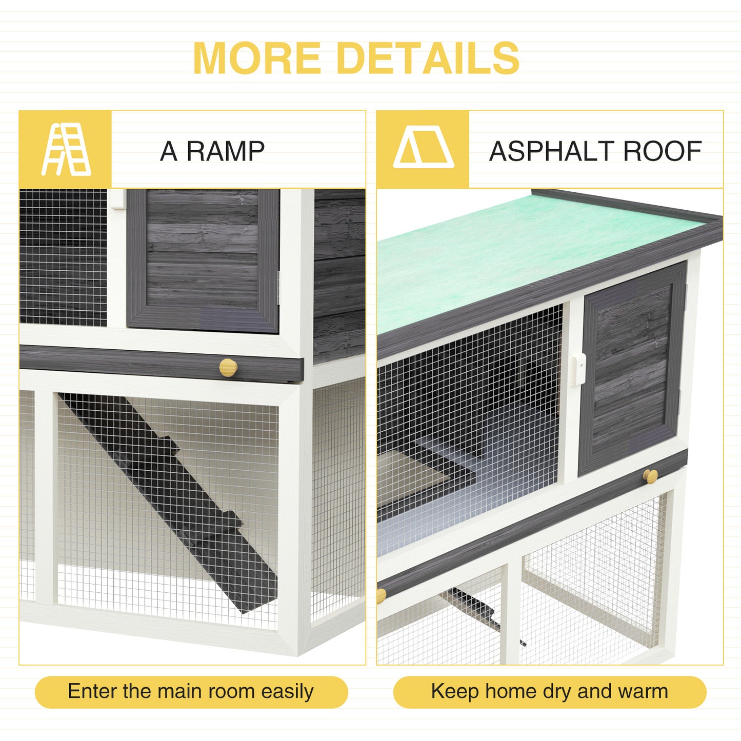 Advwin Wooden Pet Hutch Rabbit Cage House