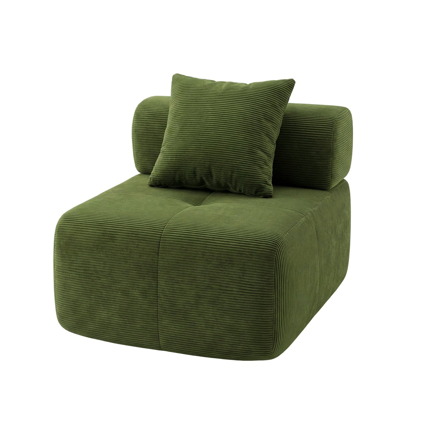 Advwin Armless Modular Sofa Corduroy Cloud Chair