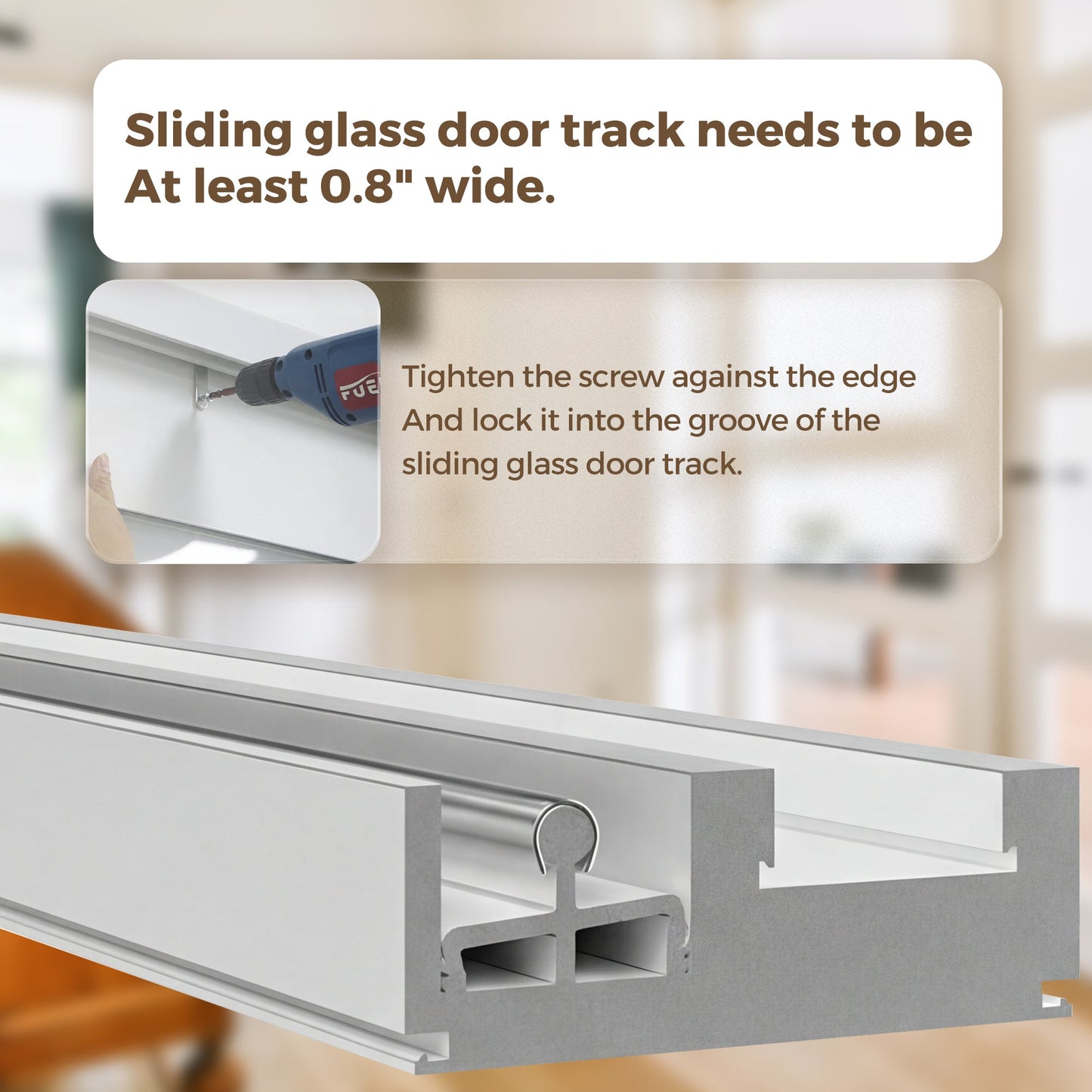 Advwin Aluminum Dog Door Adjustable Height Small