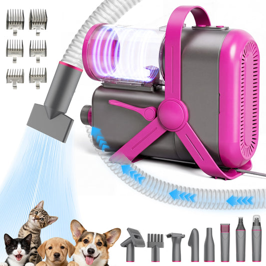 Advwin 9-in-1 Pet Grooming Vacuum Kit & Hair Dryer