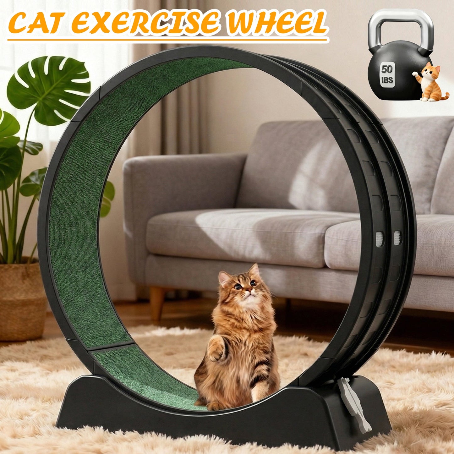 Advwin Cat Running Exercise Wheels with Latch