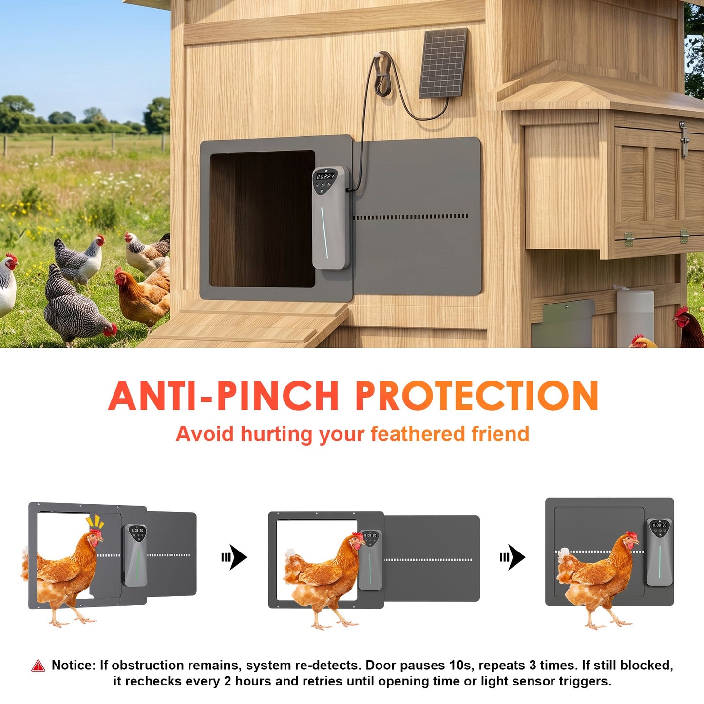 Advwin Solar Automatic Chicken Coop Door w/ App Control