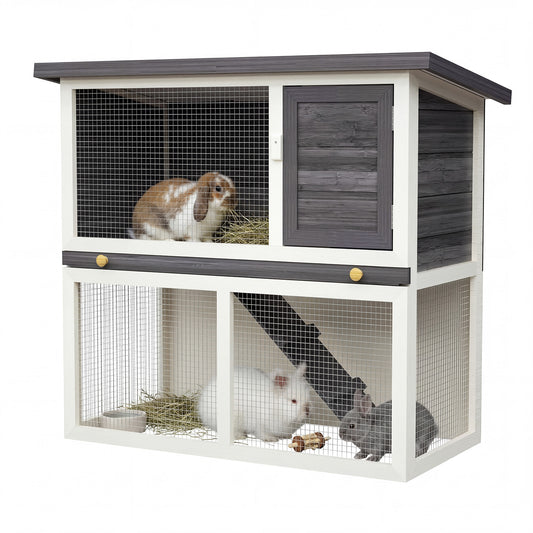 Advwin Wooden Pet Hutch Rabbit Cage House