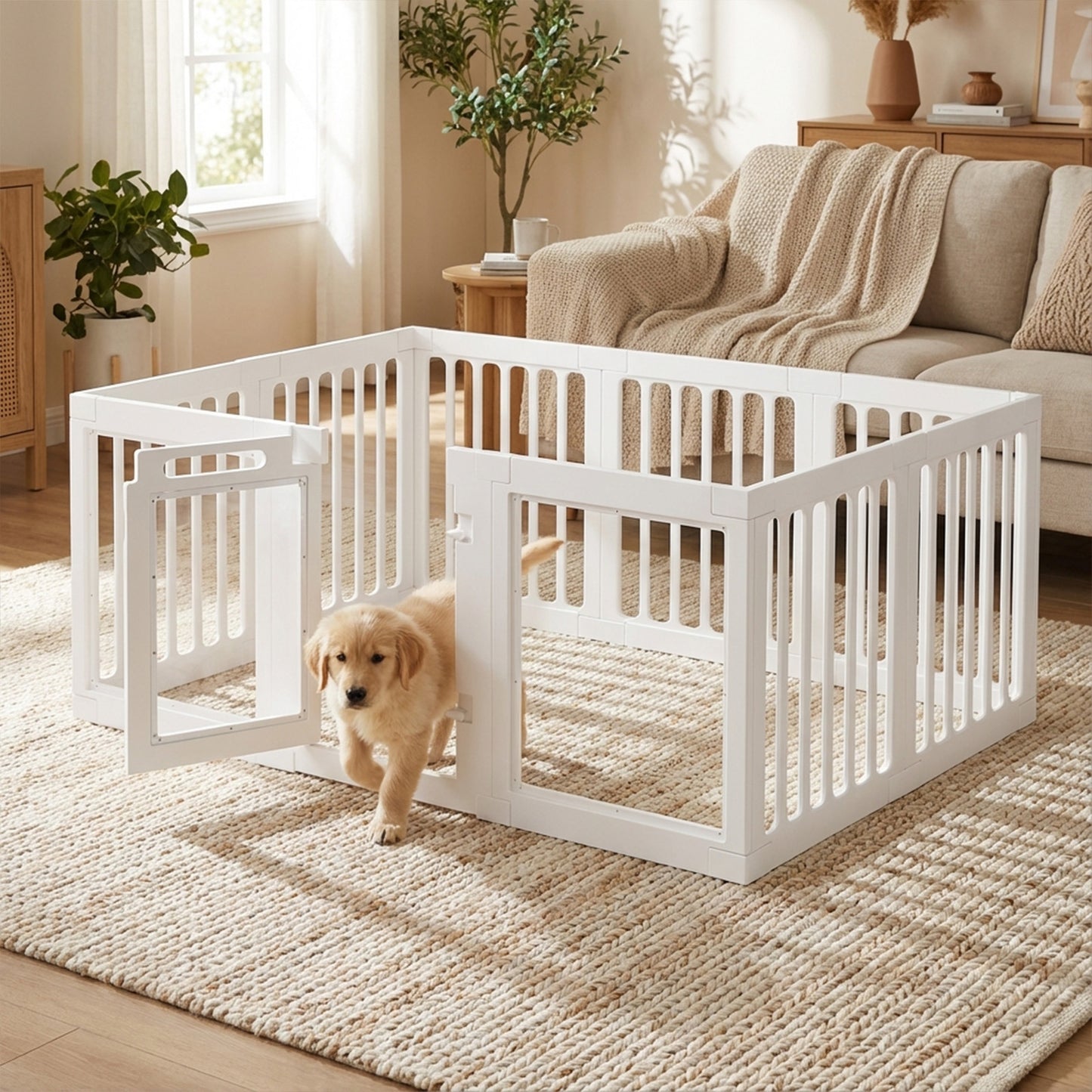 Advwin 10 Panels Dog Playpen with Door 24"H