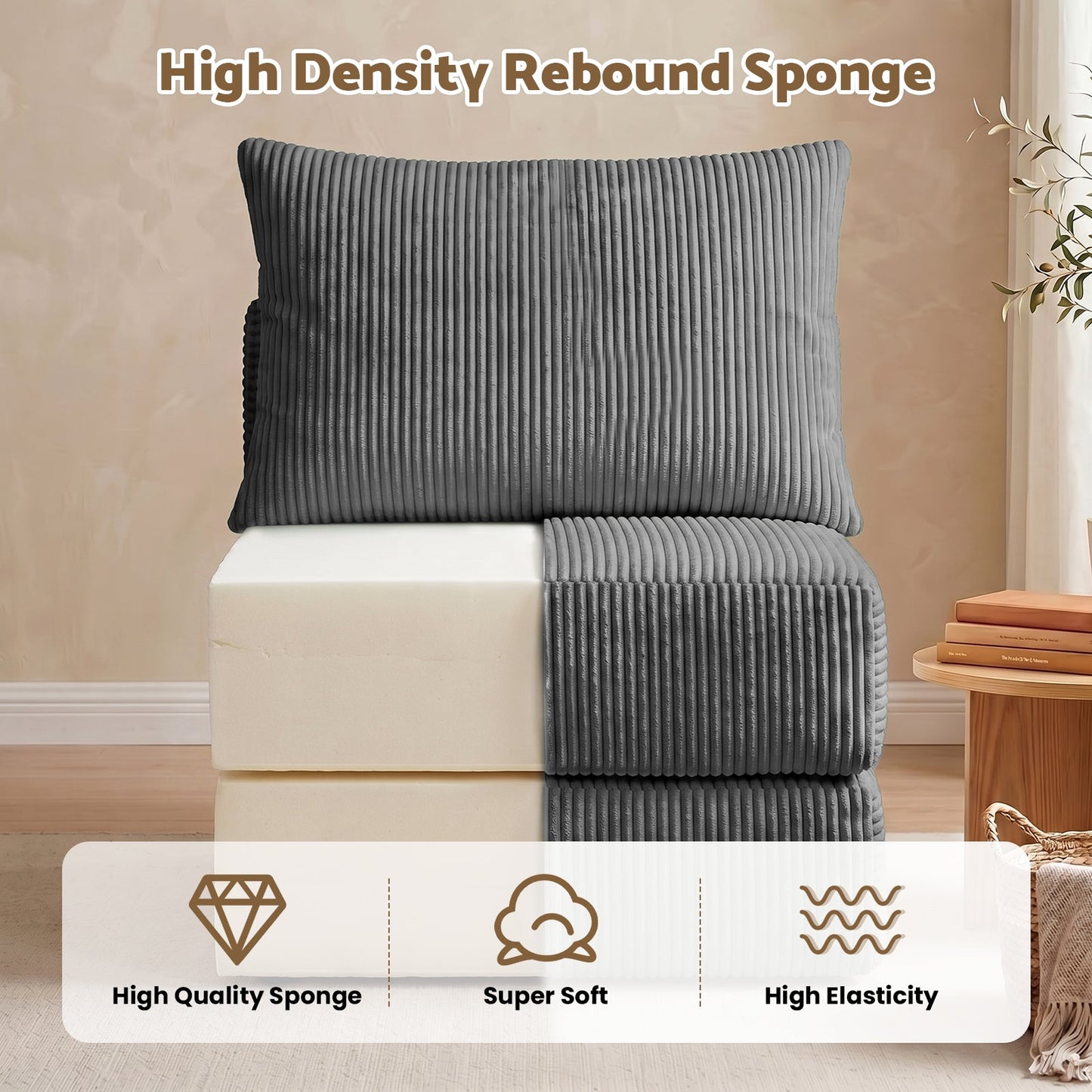 Advwin Stackable Corduroy Sofa Lounger