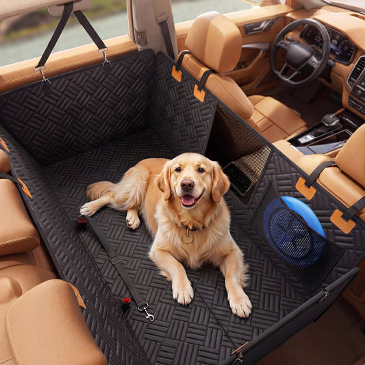 Advwin Dog Car Seat Cover Hard Bottom for Back Seat Extender