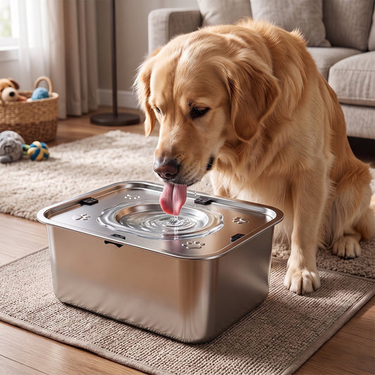 Advwin 12L Stainless Steel No Spill Dog Water Bowl