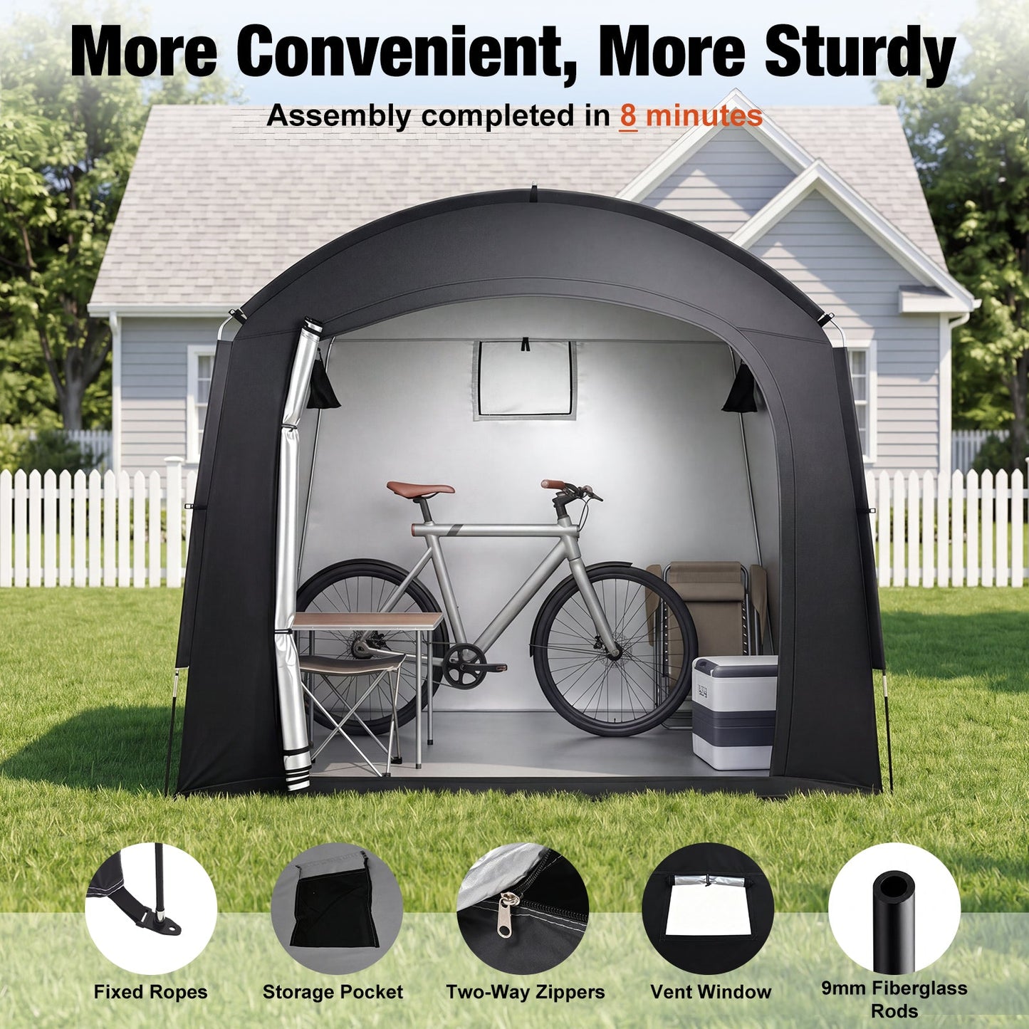 Advwin Waterproof Bike Storage Tent for 5 Bikes