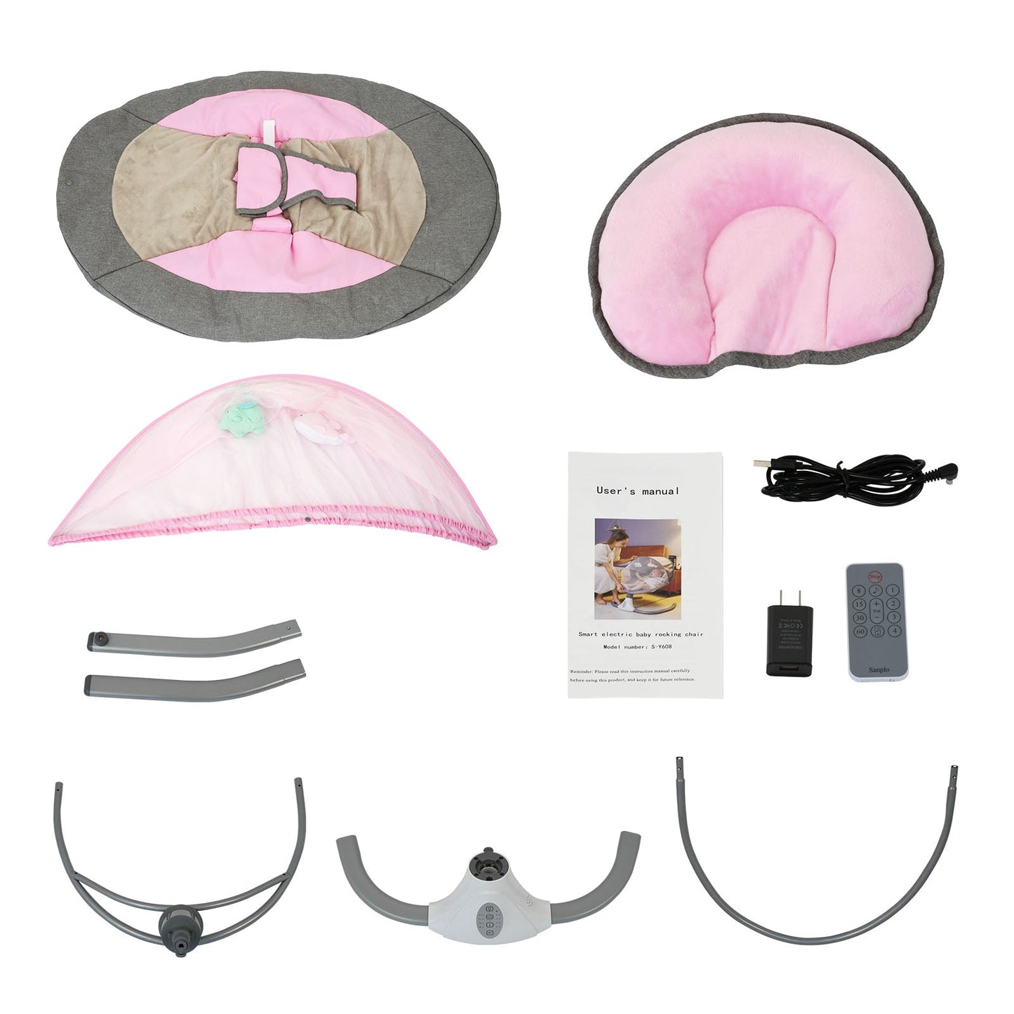 Advwin Baby Electric Baby Swing Pink 