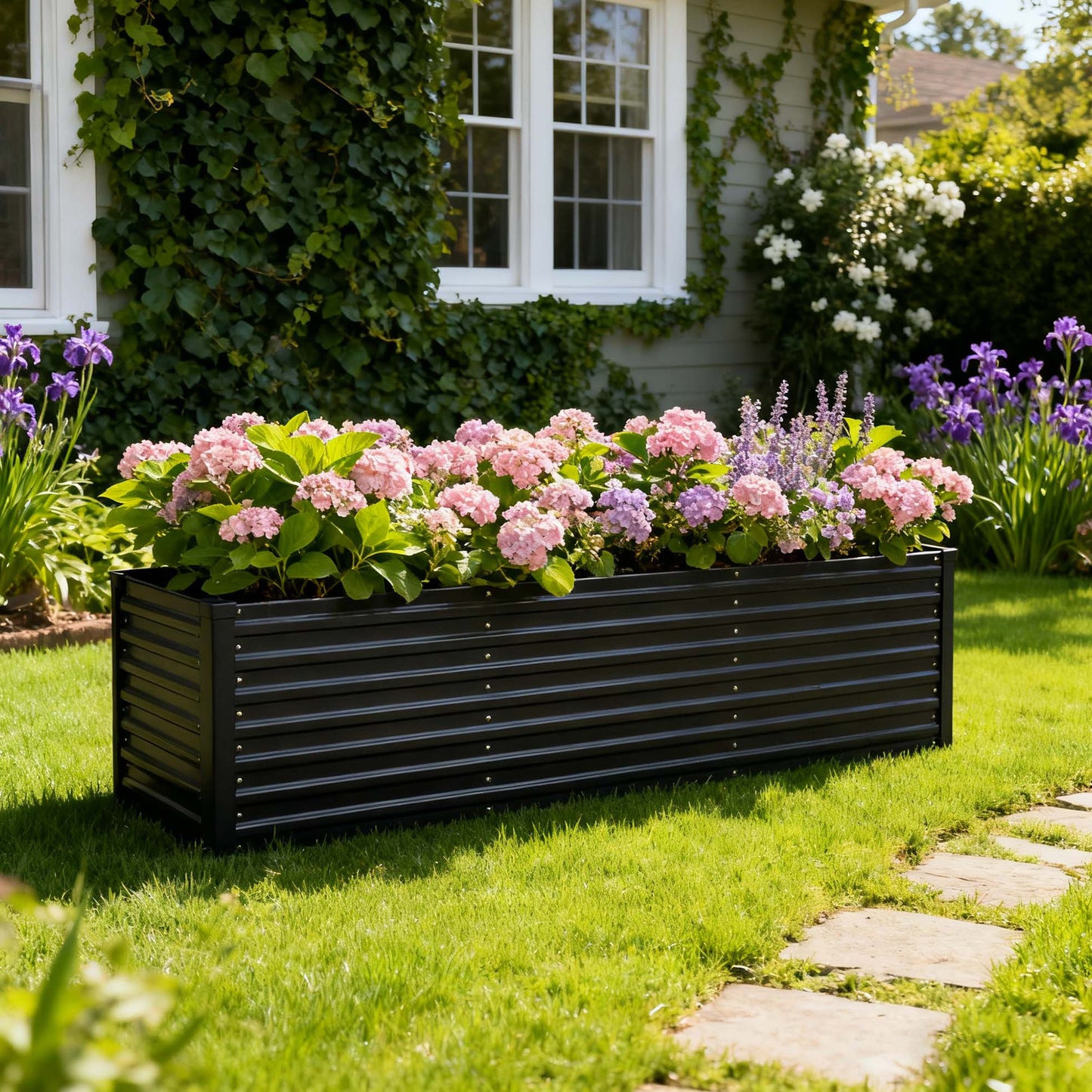 Advwin Raised Garden Bed Galvanised Steel Planter