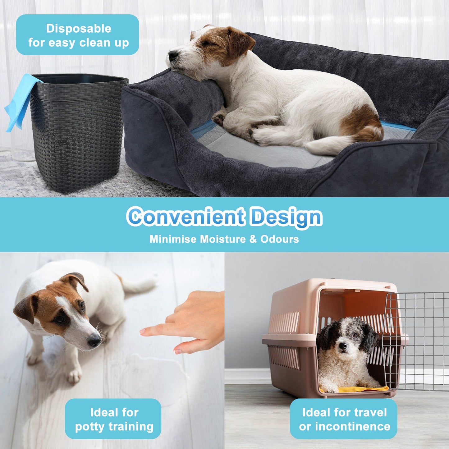 Advwin 200pcs Puppy Training Pads Pet Dog Cat Toilet