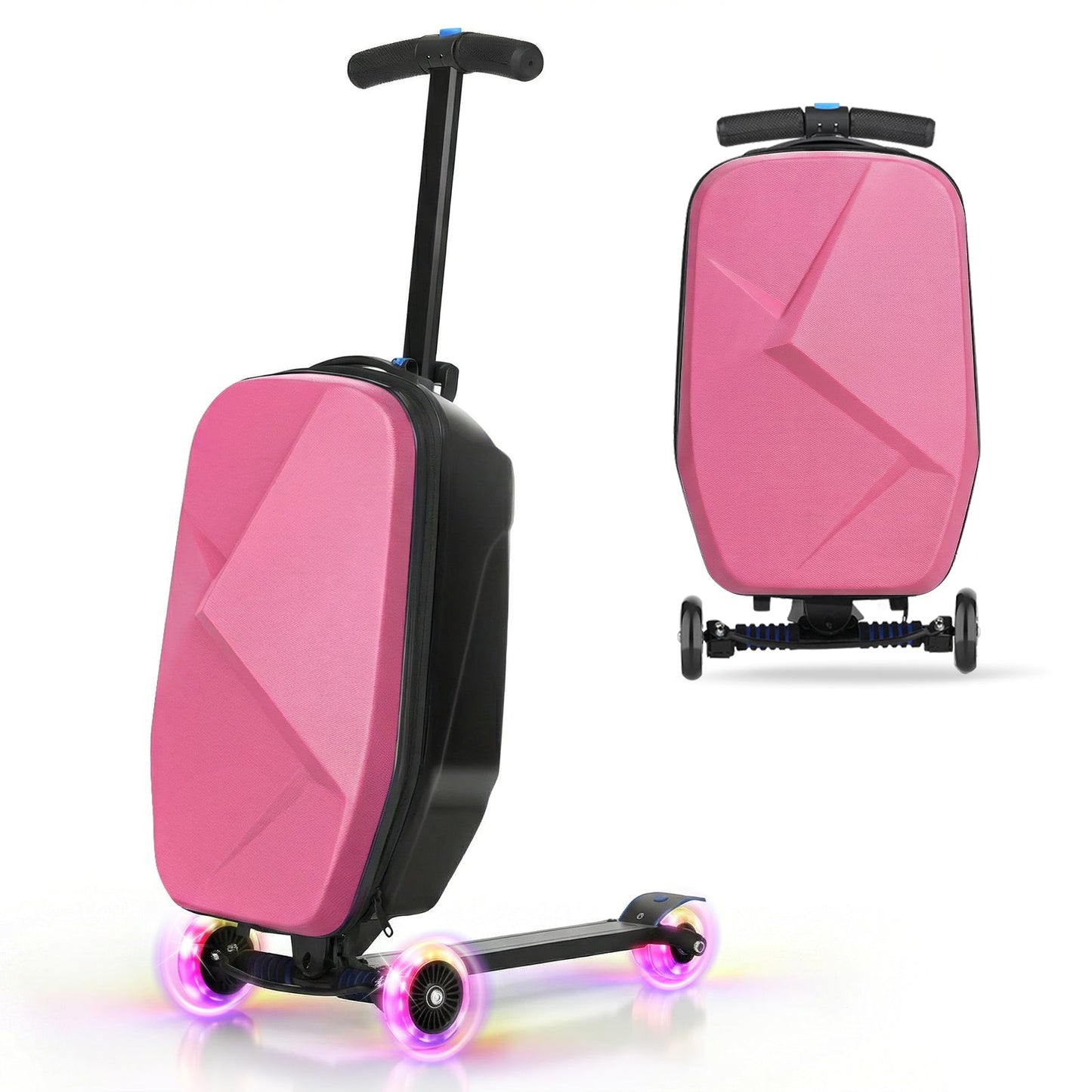 Advwin 2-in-1 Foldable Scooter Suitcase LED Wheels