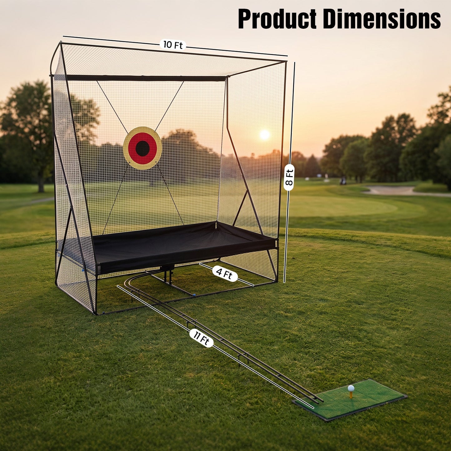 Advwin 10 x 8 FT Golf Practice Net w/ Automatic Ball Return