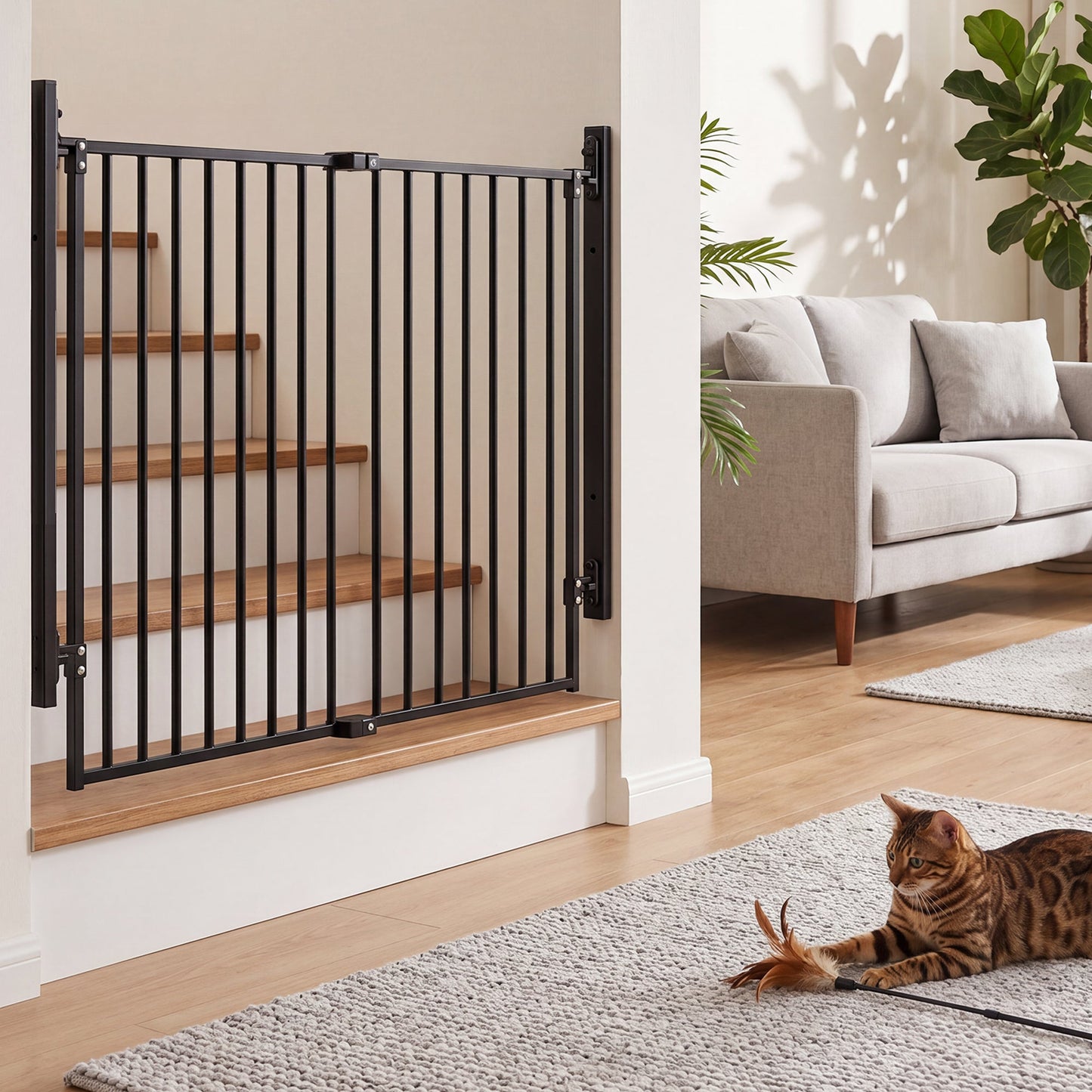 Advwin 27.5-43" Adjustable Metal Sliding Safety Gate