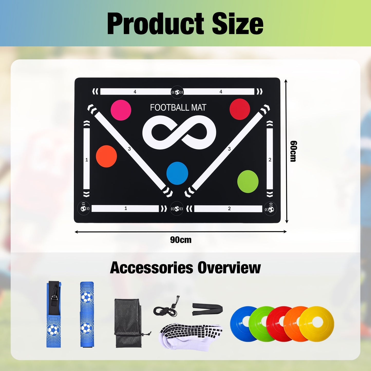 Advwin Soccer Training Mat Non-Slip Silent
