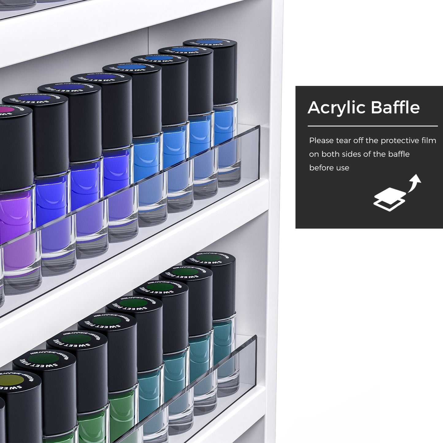 Advwin Nail Polish Rack Wall Mounted