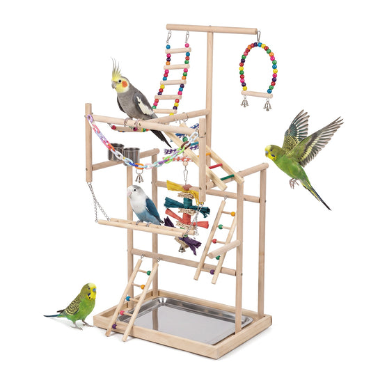 Advwin 4 Tier Parrot Play Stand with Tray