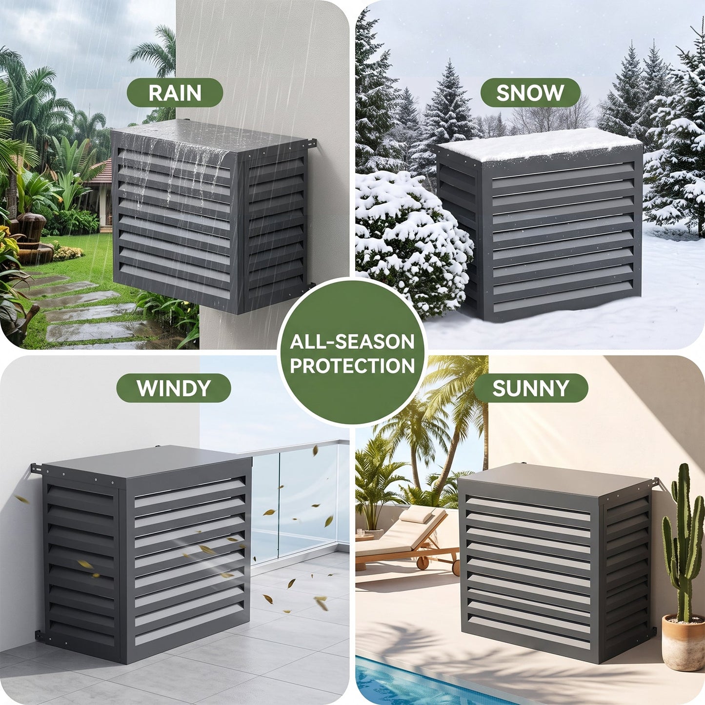 Advwin Metal Outdoor AC Cover 95.5×48.5×80cm