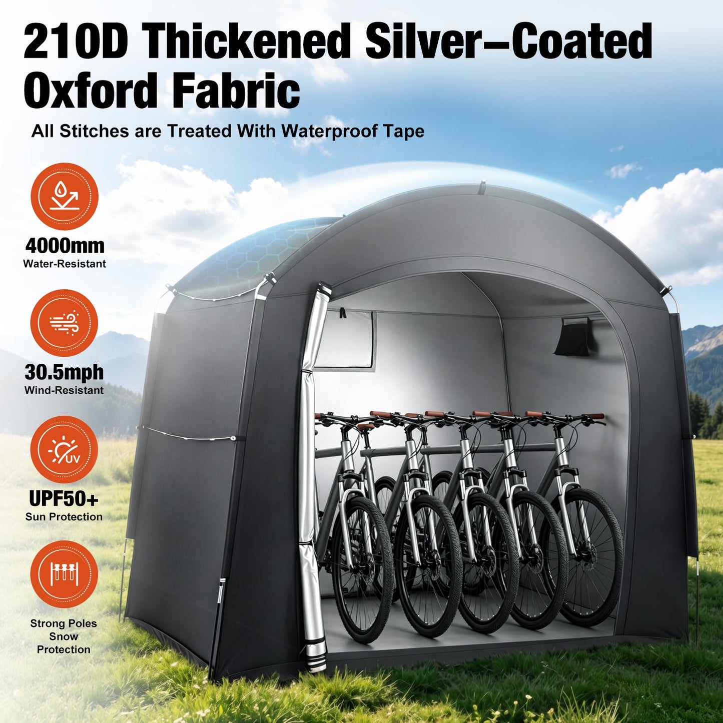 Advwin Waterproof Bike Storage Tent for 5 Bikes