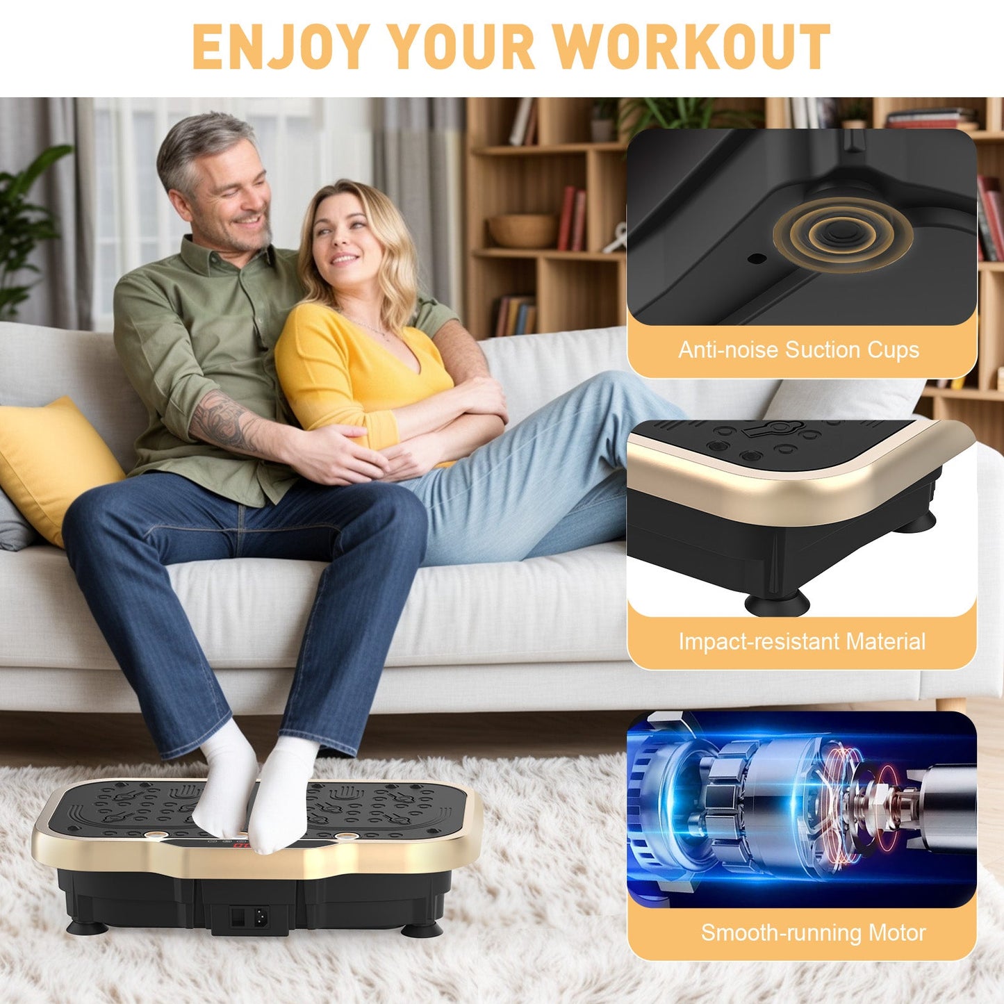 Advwin Vibration Plate Exercise Machine 150kg Capacity