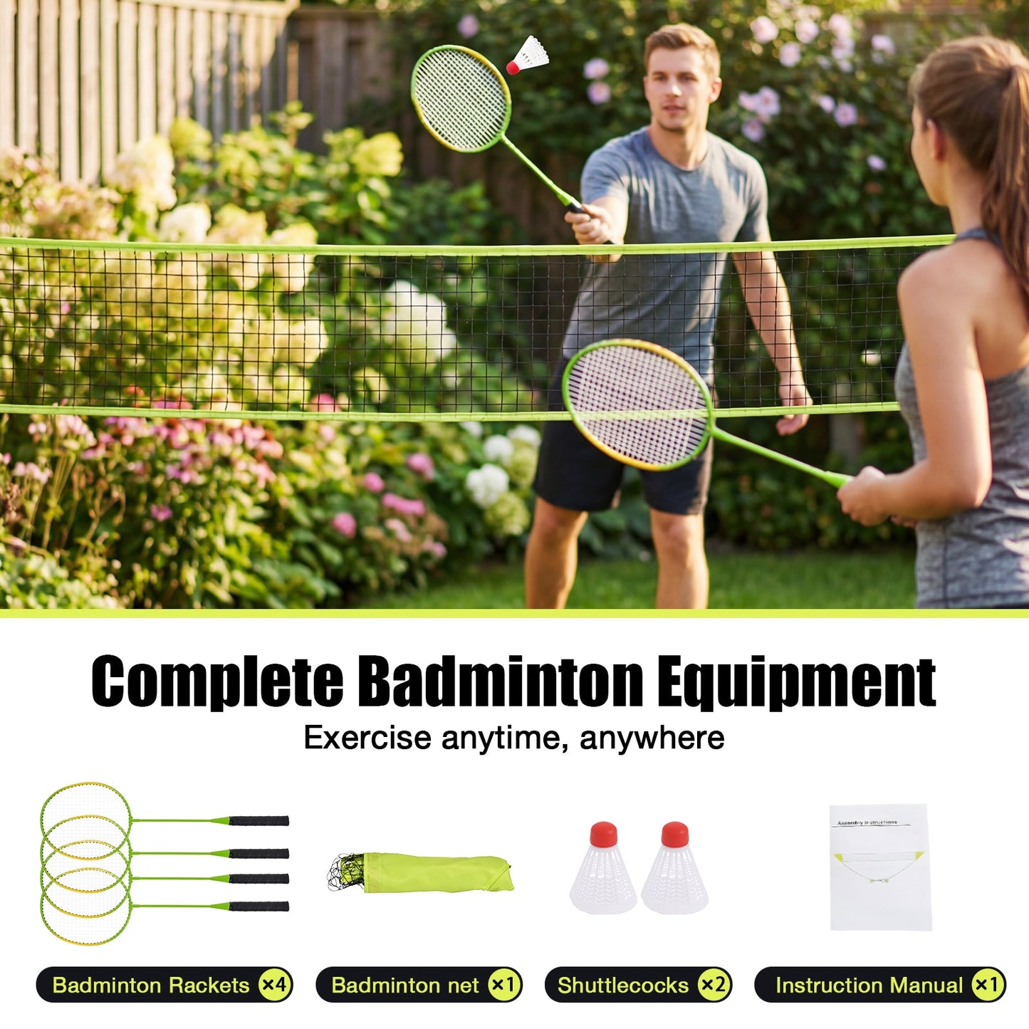Advwin 4.6m All-in-One Portable Badminton Set