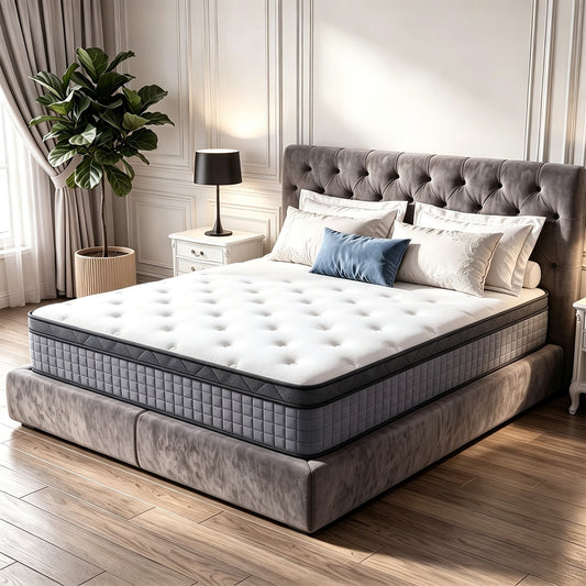 Advwin 32CM Hybrid Mattress w/ Memory Foam & Pocket Springs
