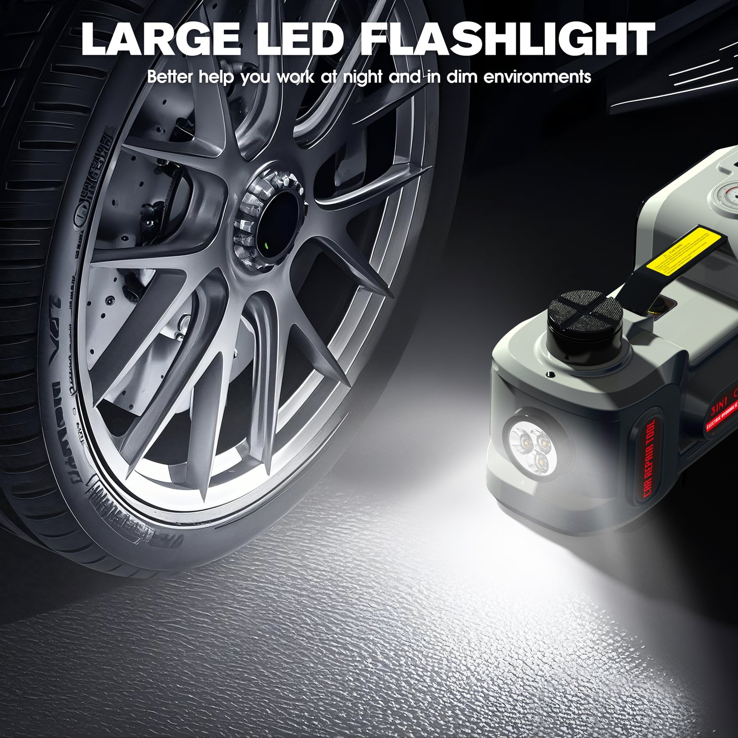 Advwin Electric Car Jack with Electric Impact Wrench