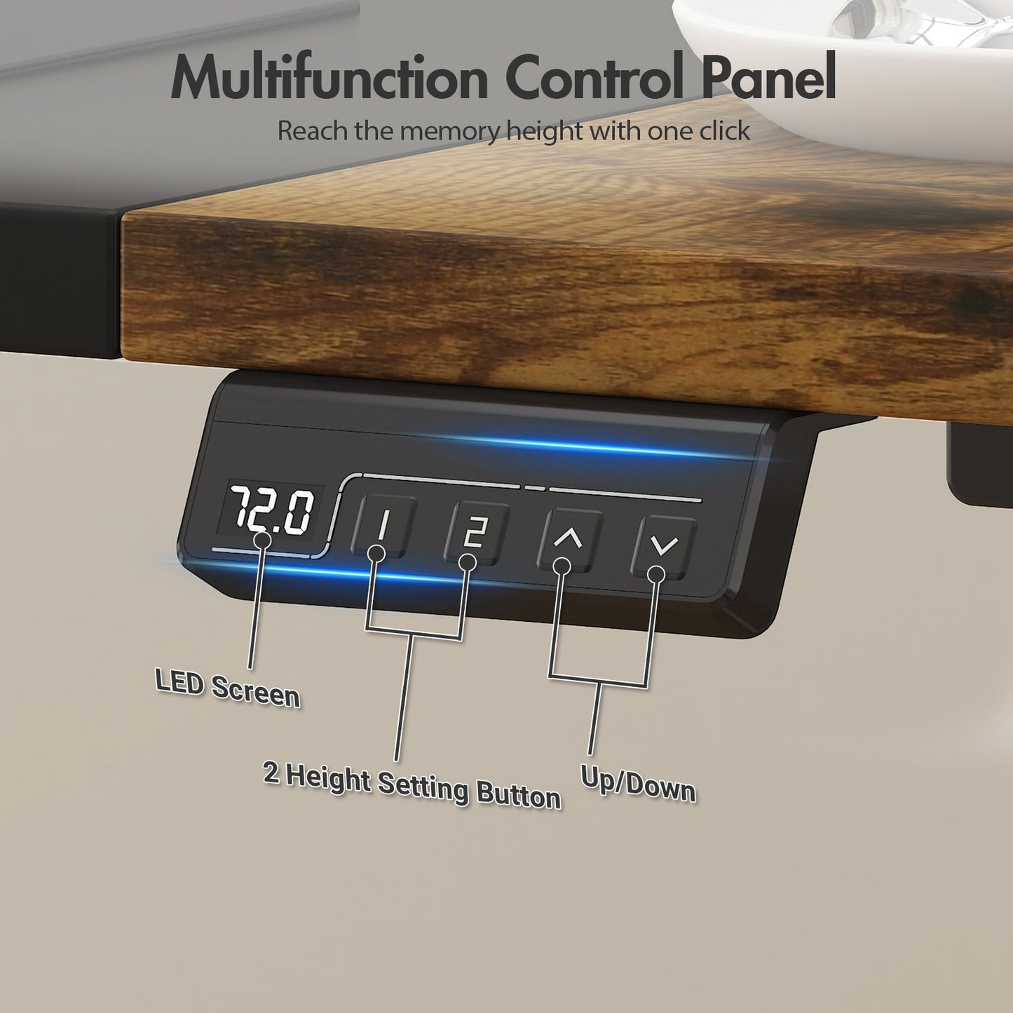 Advwin Electric Standing Desk with Memory Lifting 140cm
