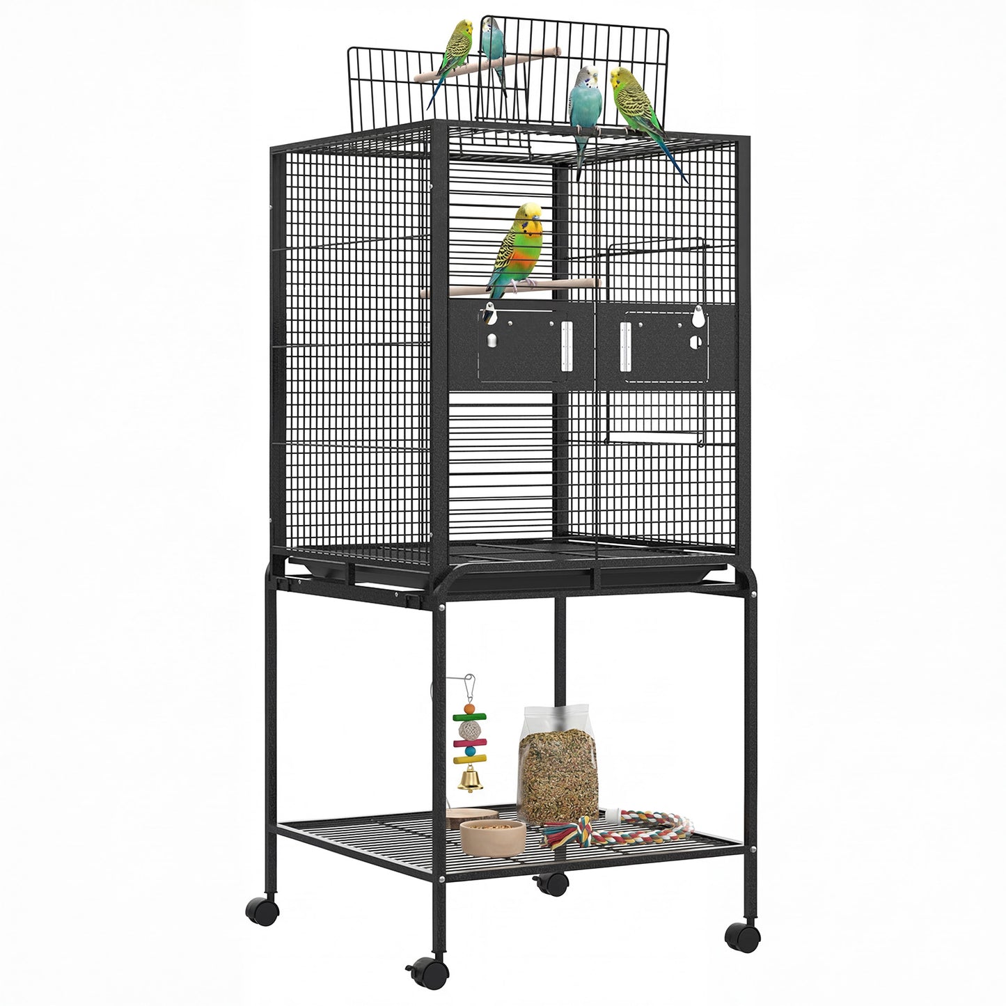 Advwin Bird Cage 146CM Open Top 2 Perches Aviary