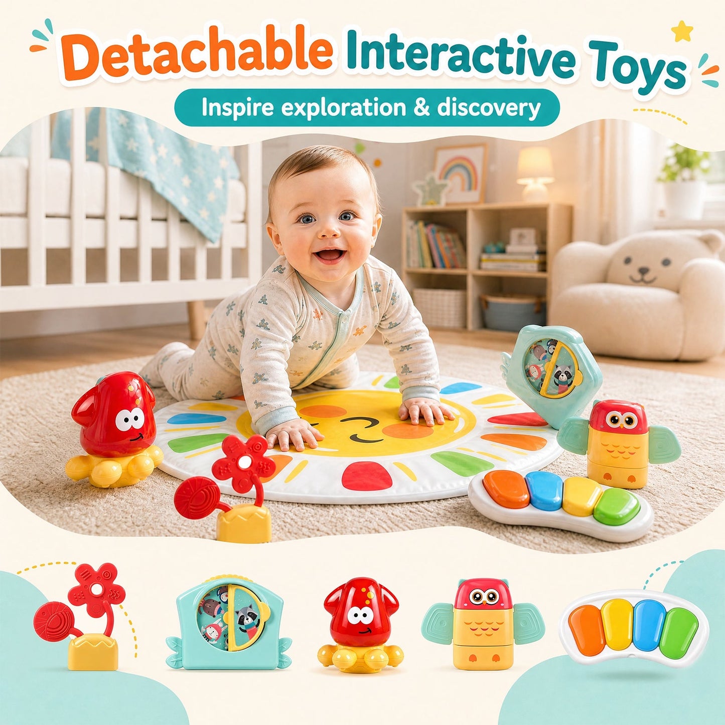 Advwin 4-in-1 Baby Jumper Activity Center & Learning Table