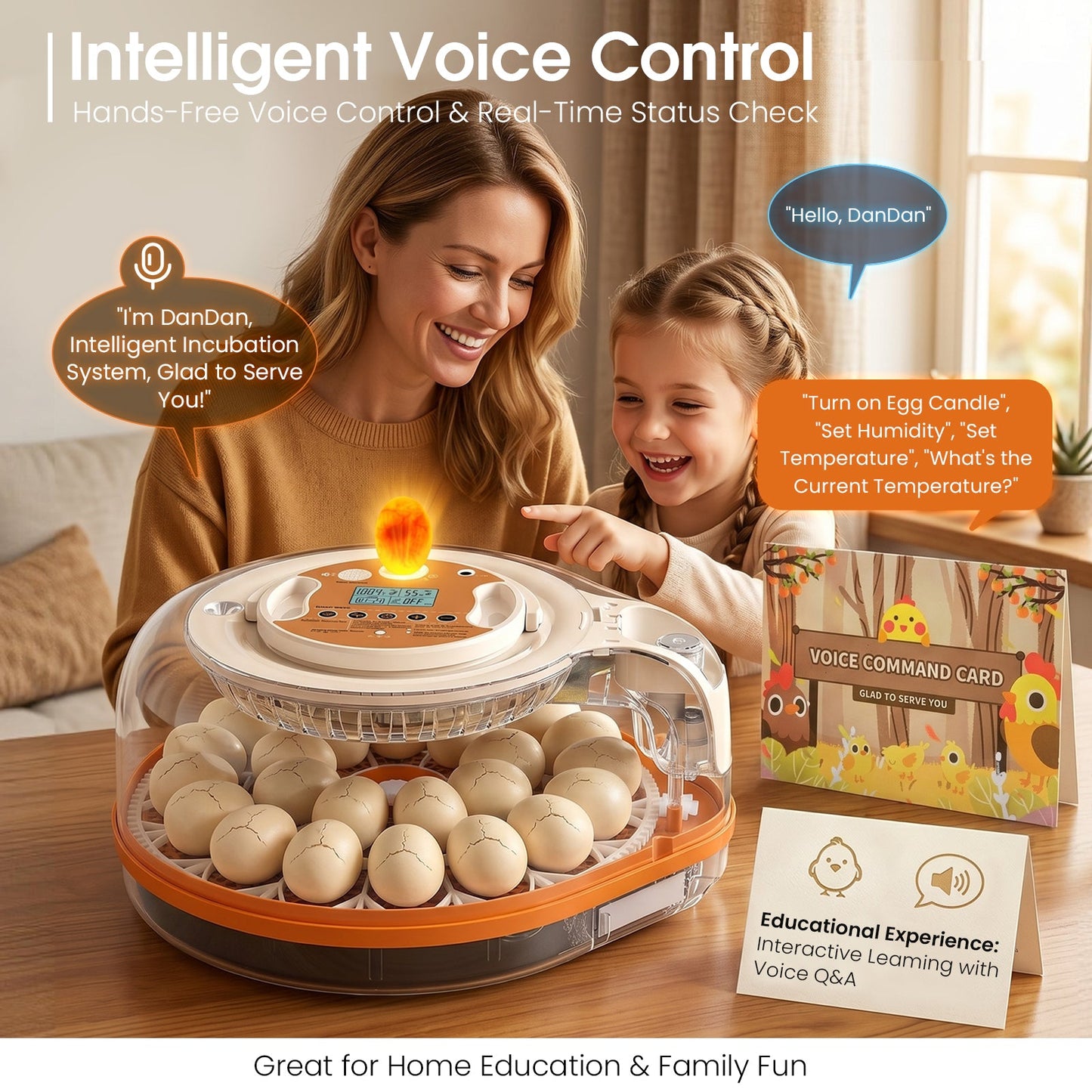 Advwin 26 Eggs Incubators with Smart Voice Control