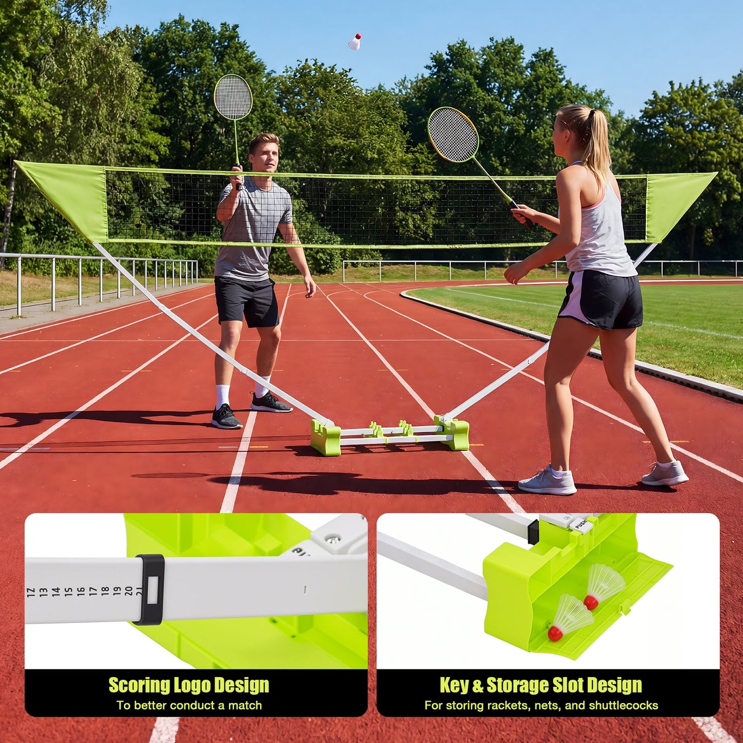 Advwin 4.6m All-in-One Portable Badminton Set