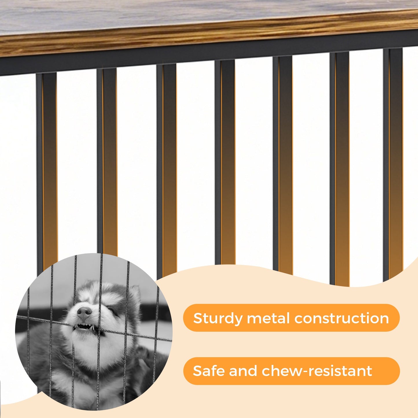 Advwin Heavy Duty Dog Kennel 101cm w/ Wheels Wooden Cage