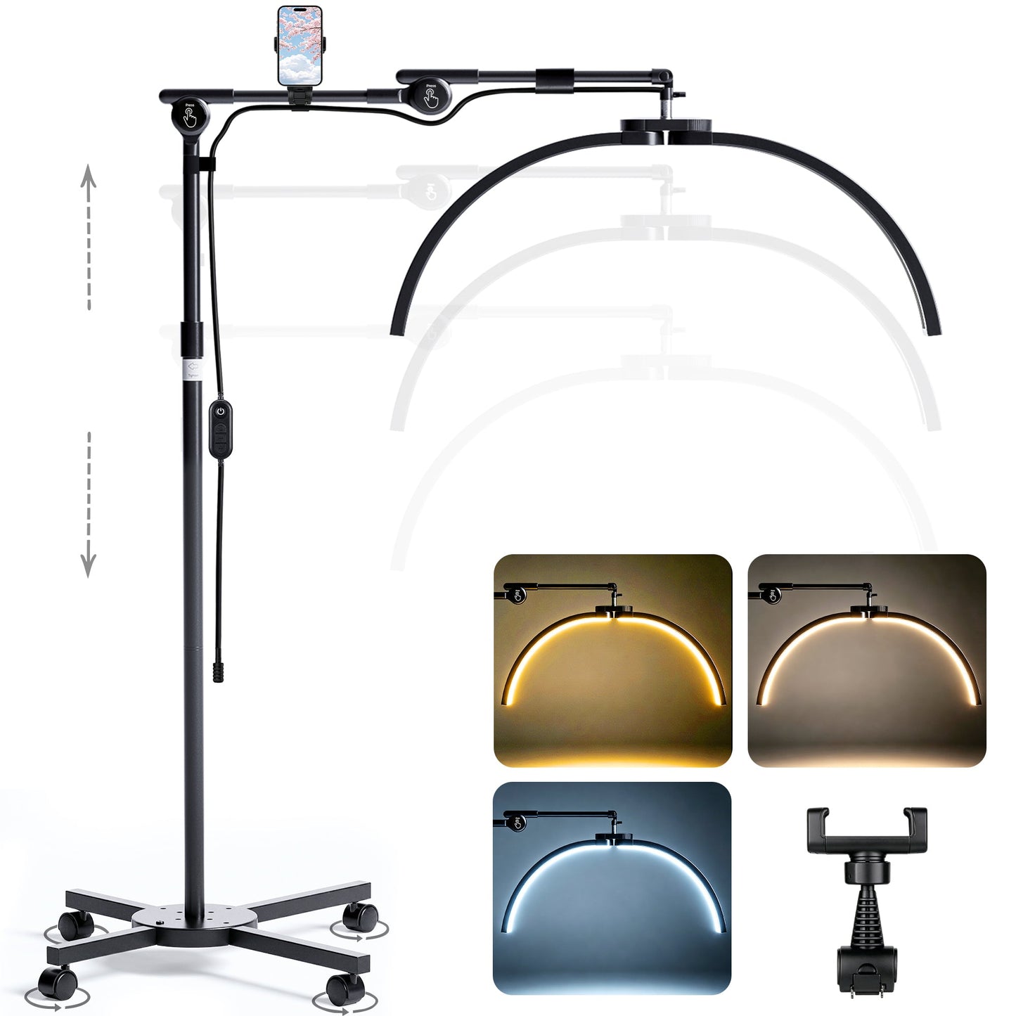 Advwin 27" Portable Half Moon Lash Light