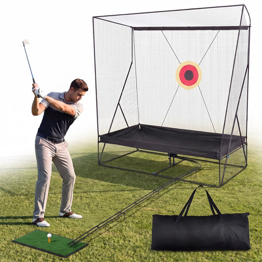 Advwin 10 x 8 FT Golf Practice Net w/ Automatic Ball Return