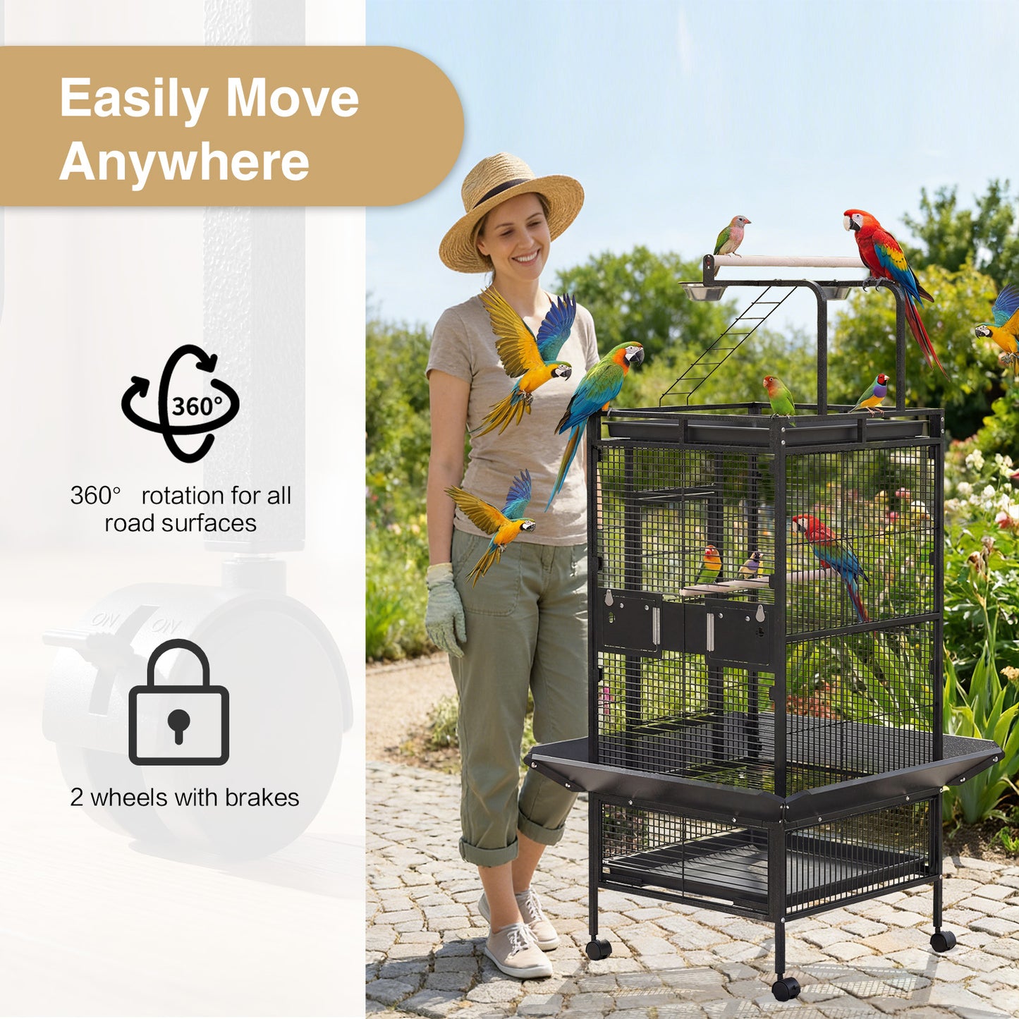 Advwin Bird Cage 153CM 2 Perches Aviary