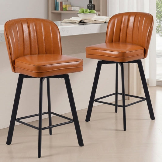 Advwin Set of 2 360° Swivel Bar Stools