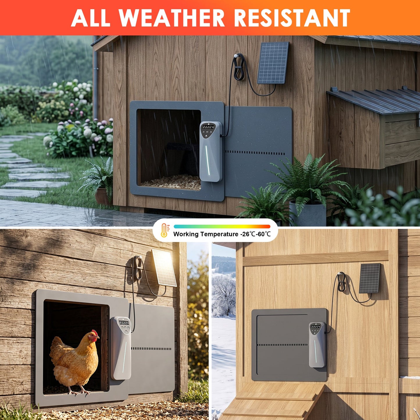 Advwin Solar Automatic Chicken Coop Door w/ App Control
