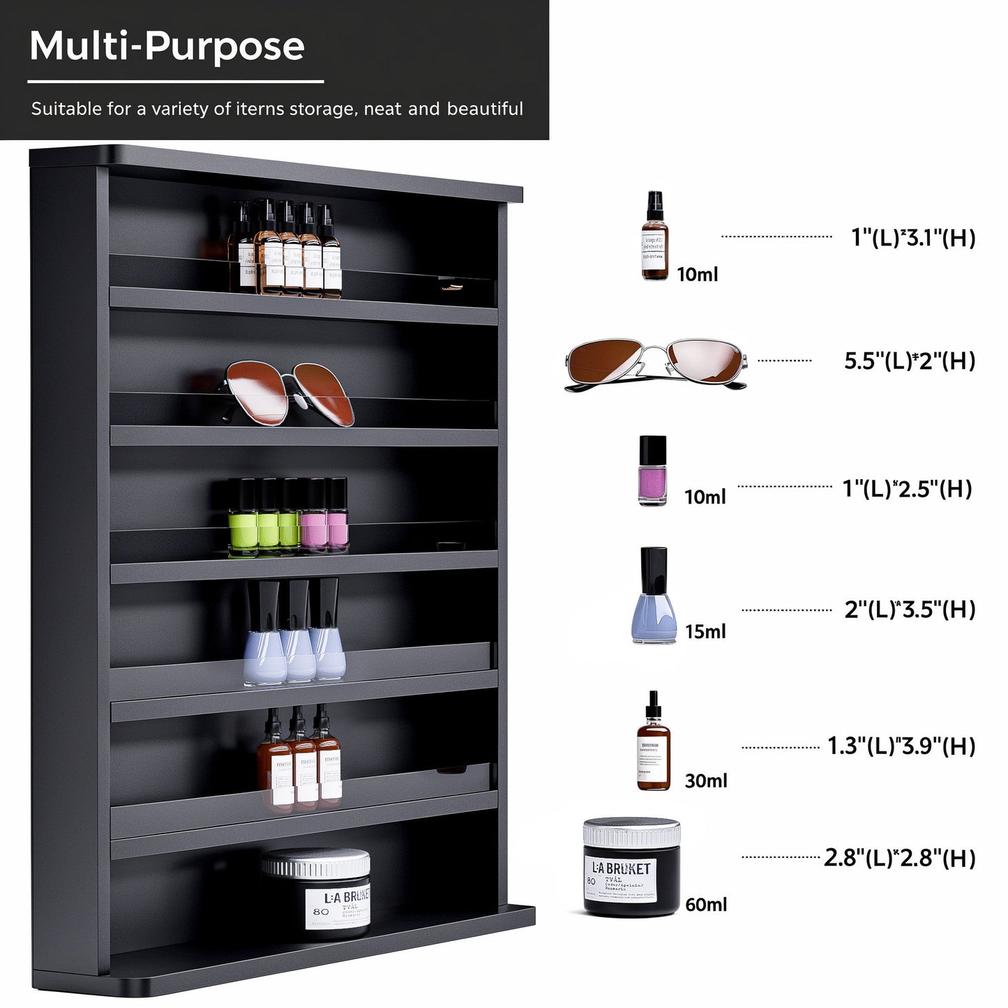 Advwin Nail Polish Rack Wall Mounted