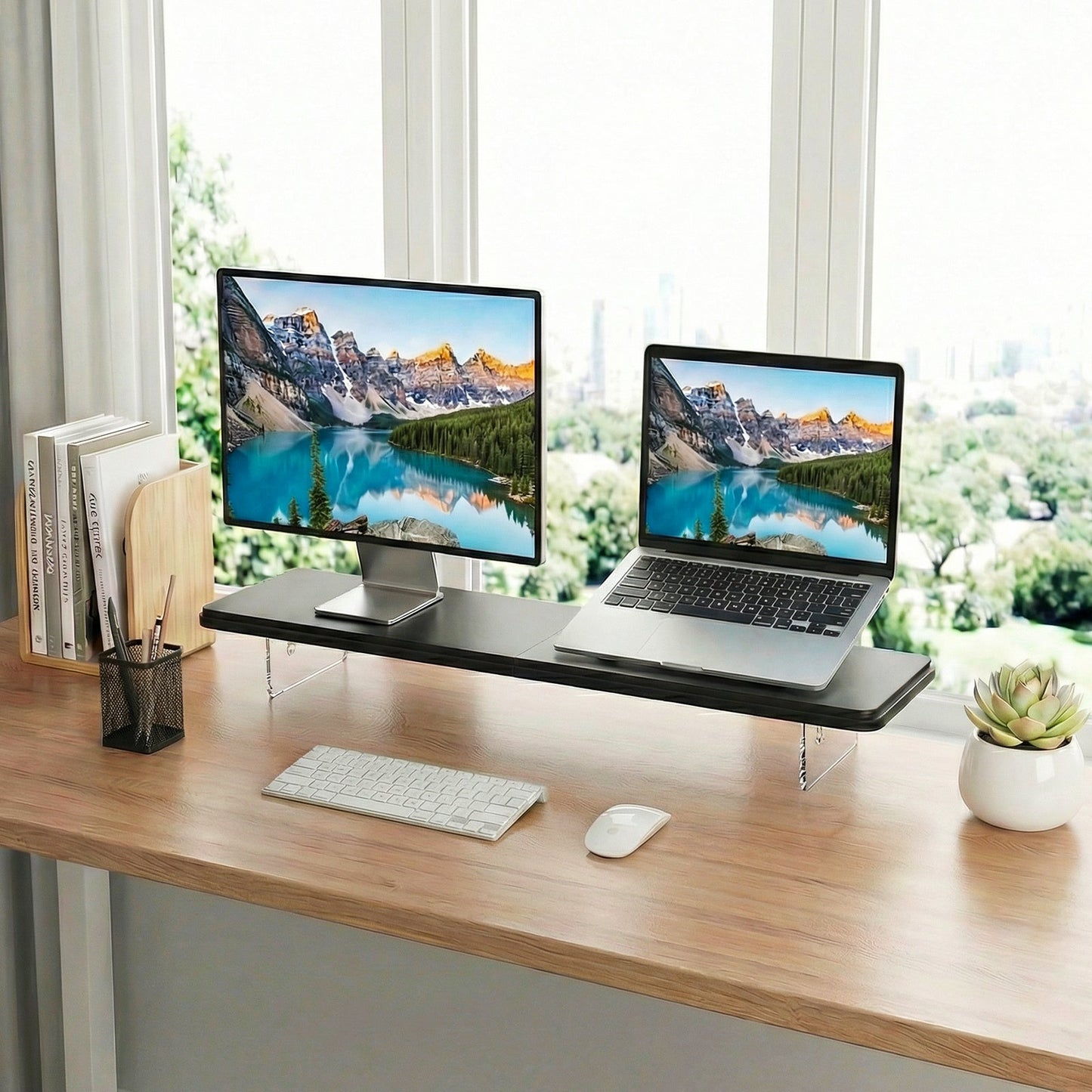 Advwin 80cm LED Monitor Stand w/ Acrylic Leg