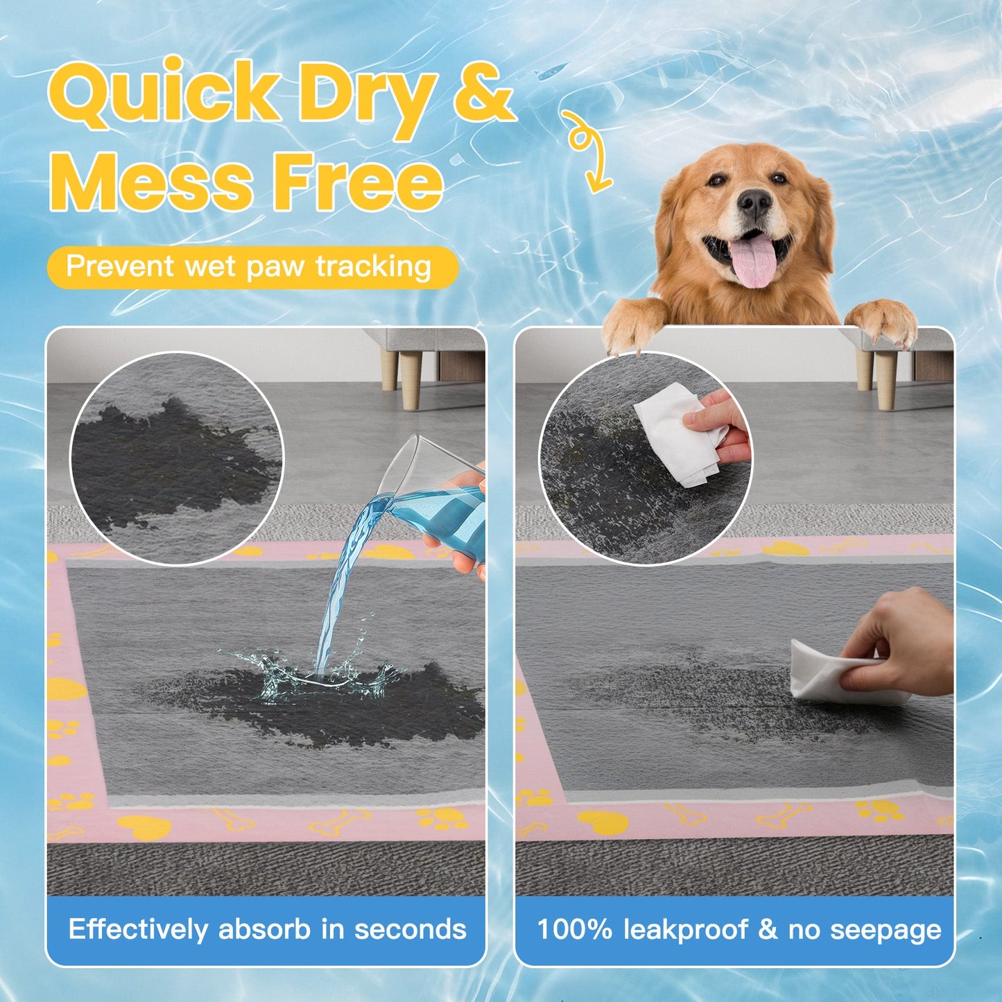 Advwin Pet Training Pads Bamboo Charcoal Deodorizing