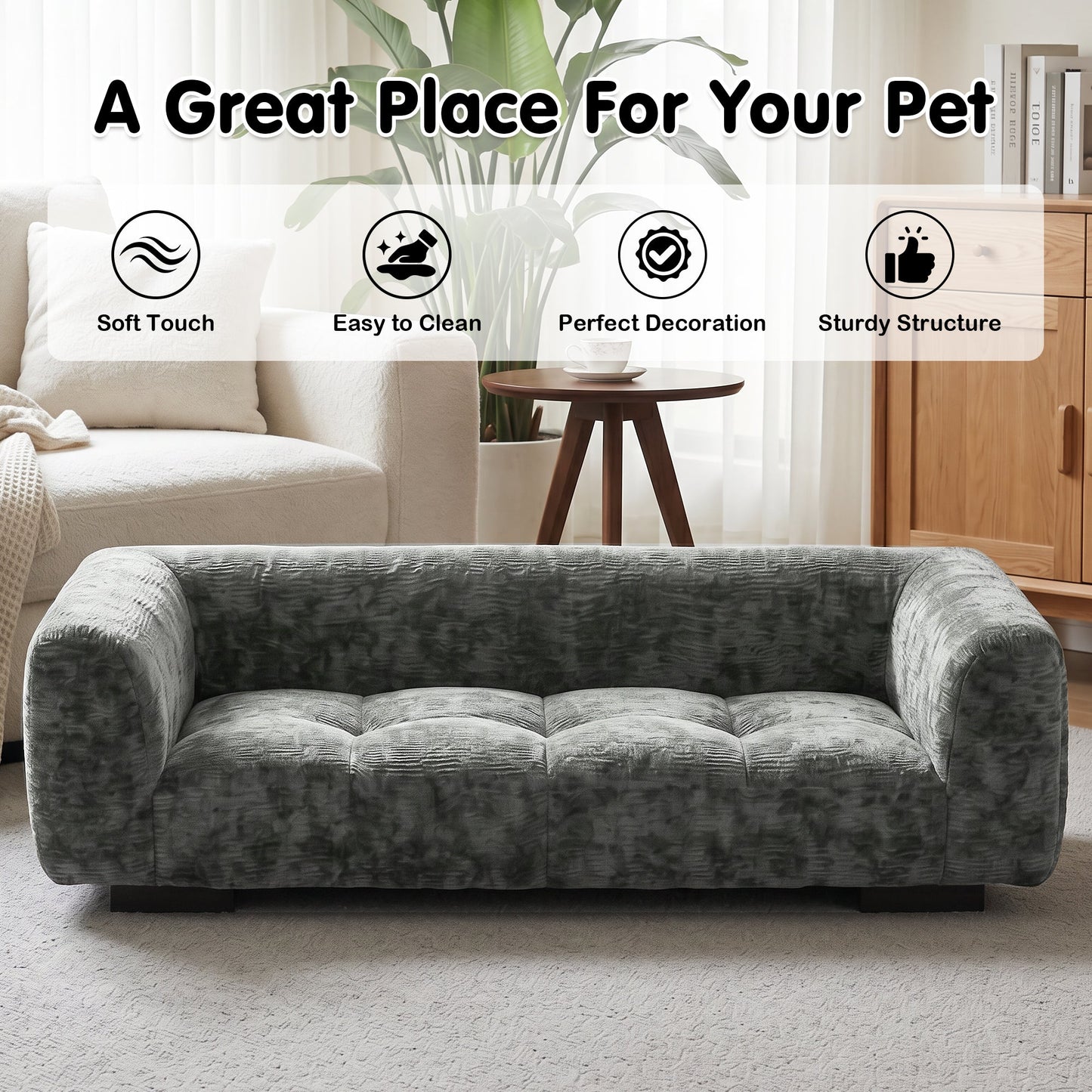 Advwin 120cm Dog Sofa Bed for Medium Large Dogs