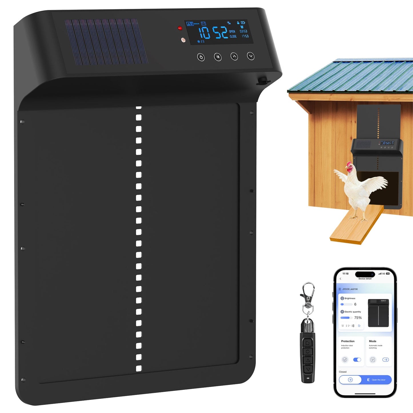Advwin Automatic Chicken Coop Door with Remote App