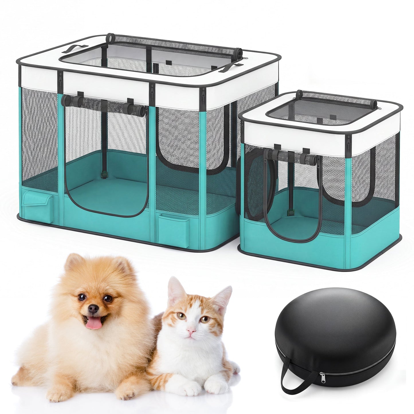 Advwin 2-in-1 Foldable Pet Playpen for Dogs & Cats