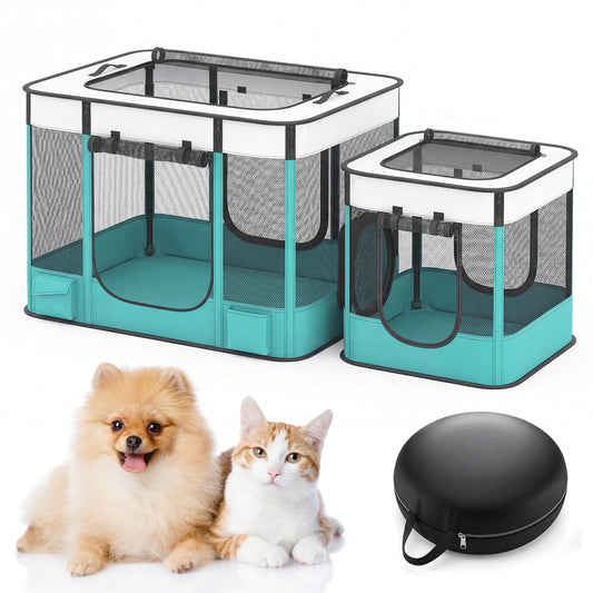 Advwin 2-in-1 Foldable Pet Playpen for Dogs & Cats